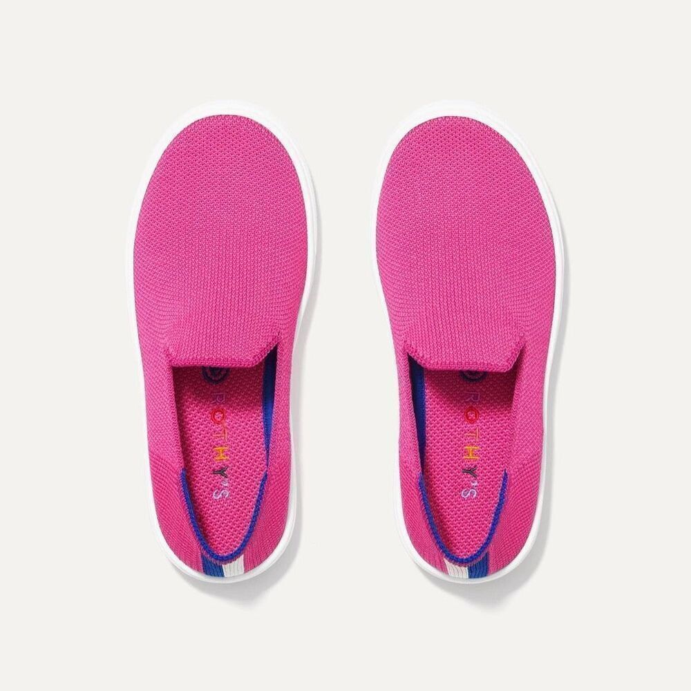 Rothy’s The Kids Sneaker size 9 Bubblegum Pink Narrow Slip On